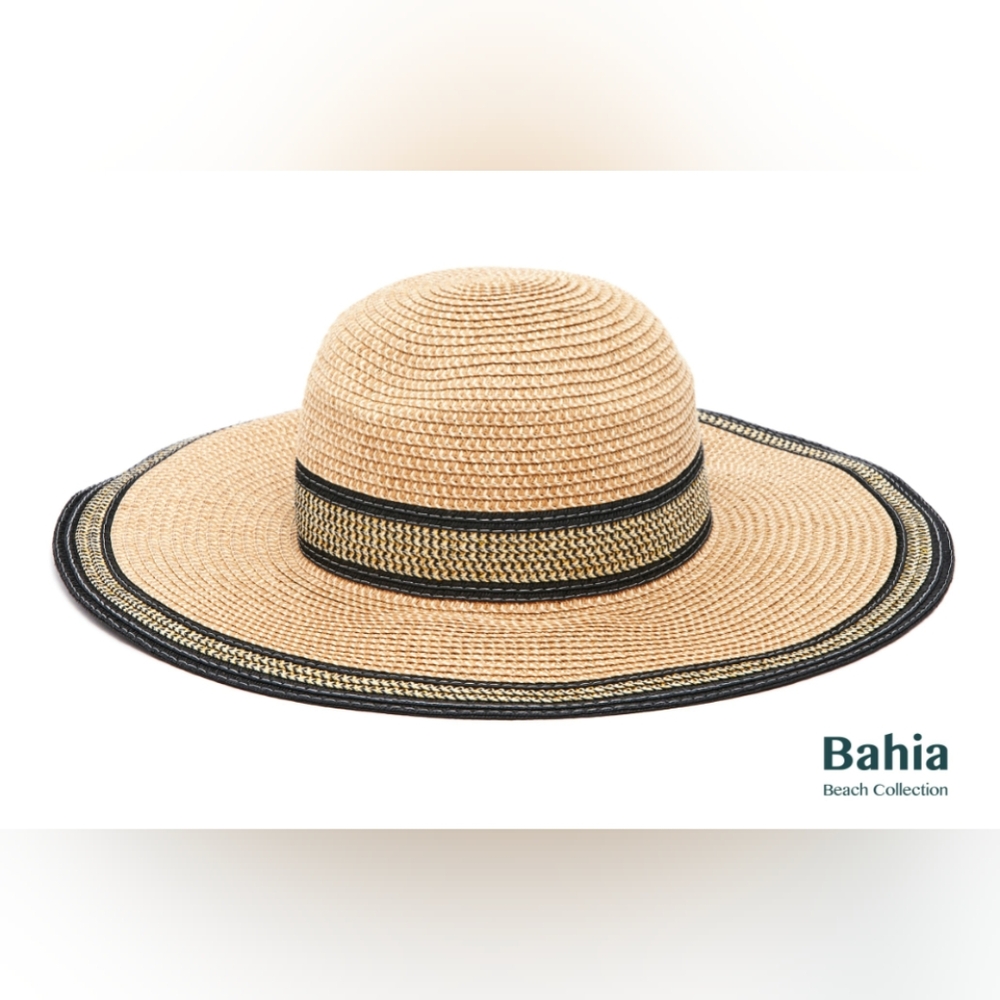 Bahia Raffia Hat Vacay Sun Hats Tropical Straw  Vacation Beach Hat - Picture 3 of 10